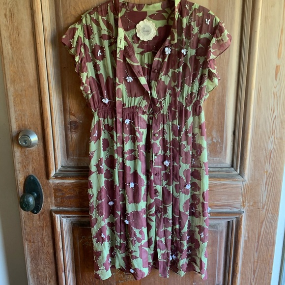 by francine Button down short sleeve dress - Picture 1 of 8